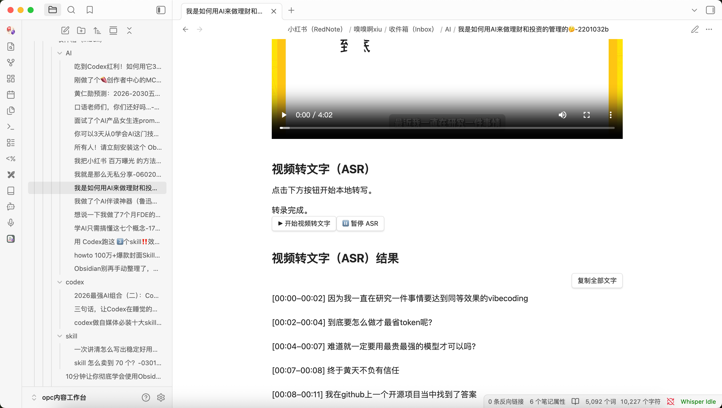 视频转写结果